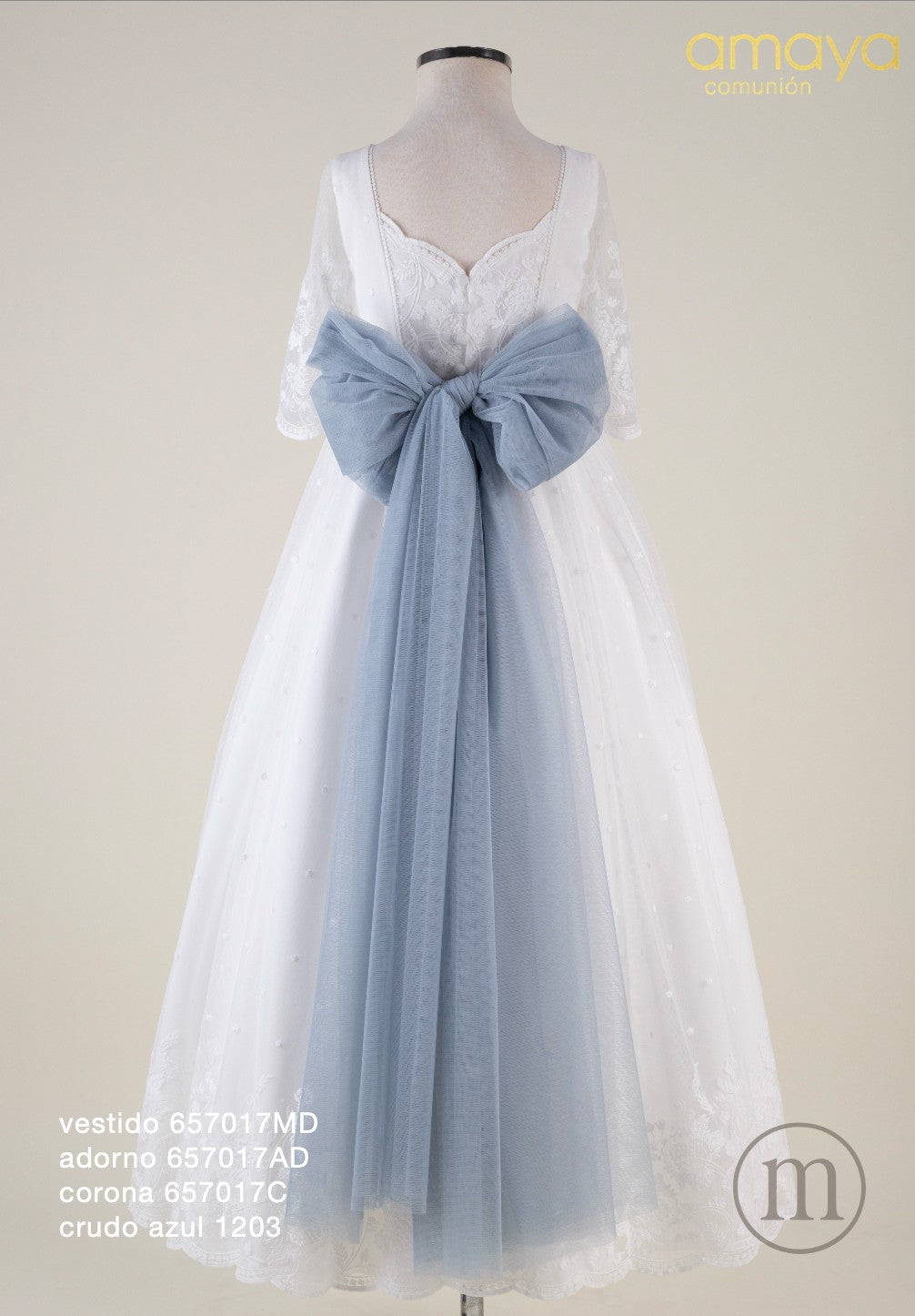657017MD Vestido Comunión Tul Bordado