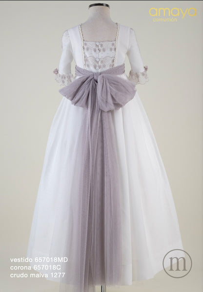 657018MD Vestido Comunión Tul Bordado