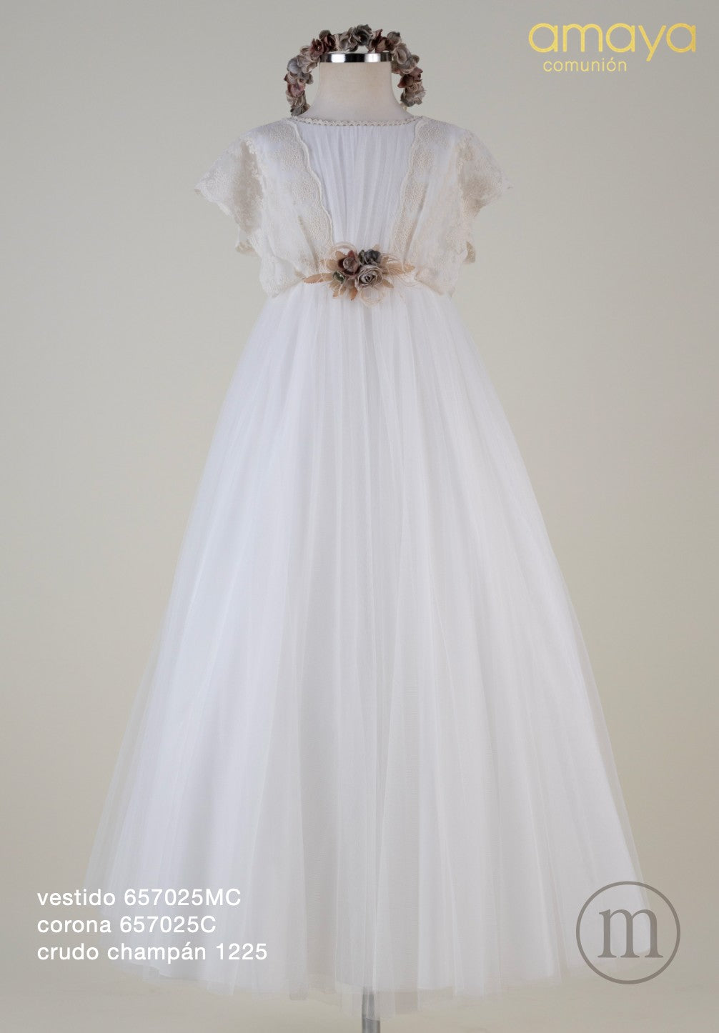 657025MC Vestido Comunión Tul