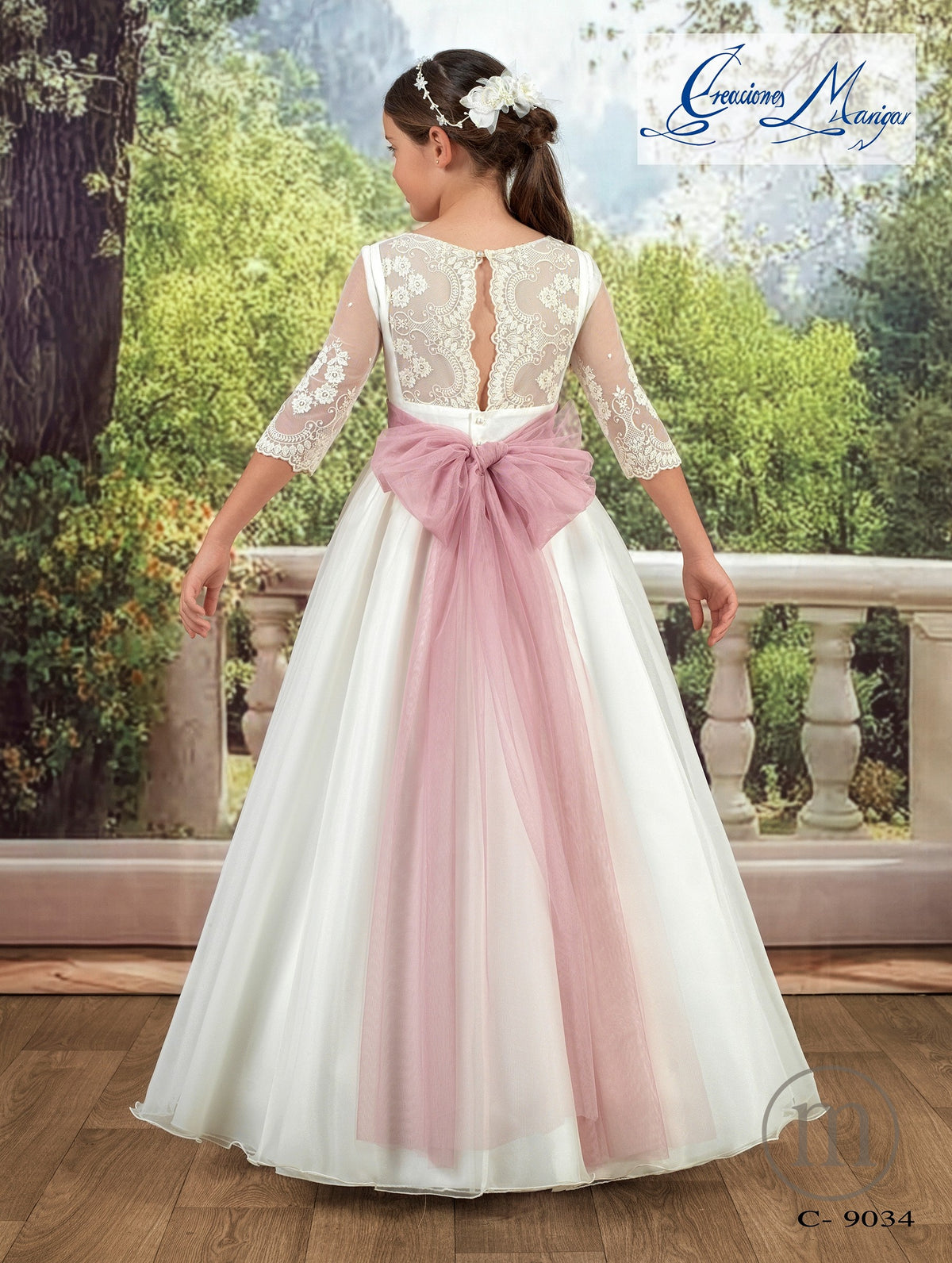C-9034 Vestido Comunión Capa