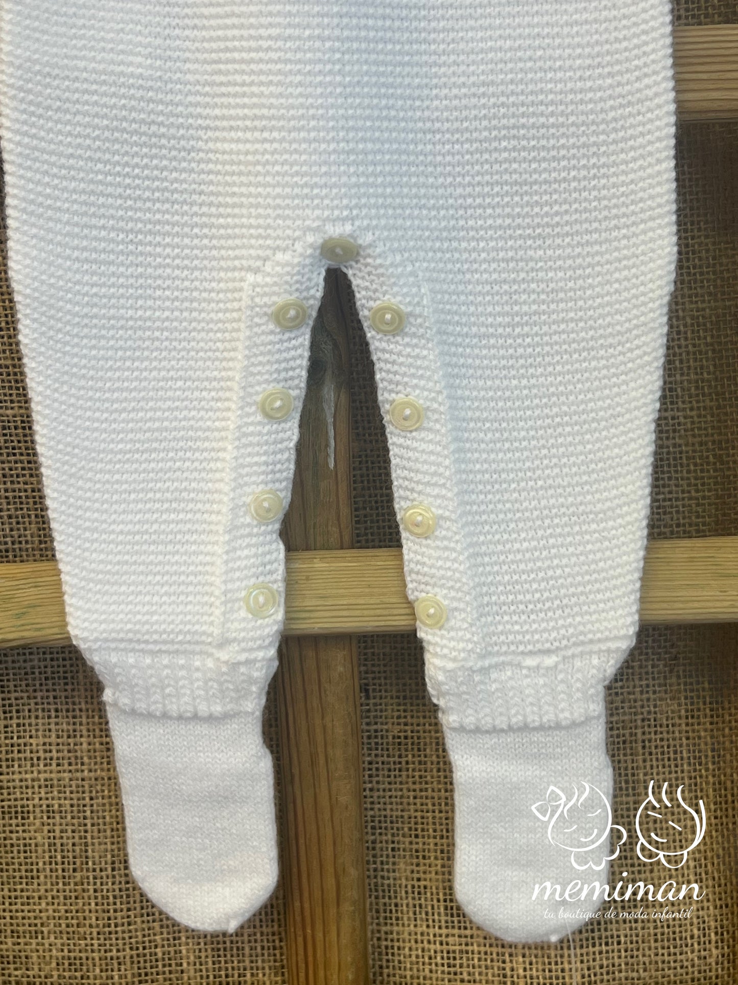 252-4601 Combinaison en tricot avec nœud en ruban 