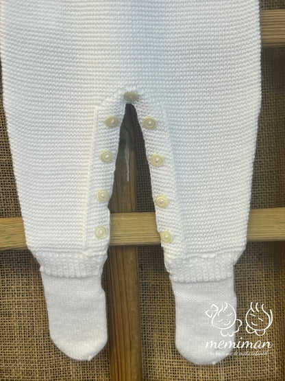 252-4601 Combinaison en tricot avec nœud en ruban 