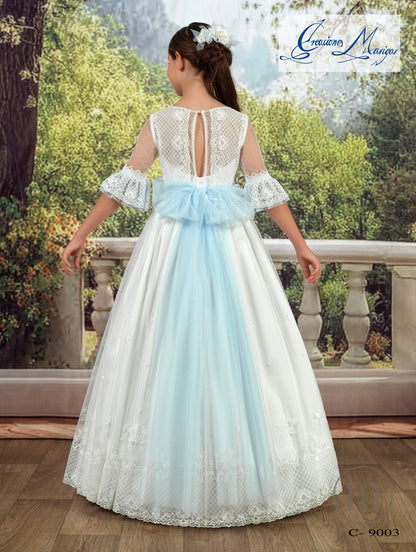 C-9003 Vestido Comunión Tul Bordado