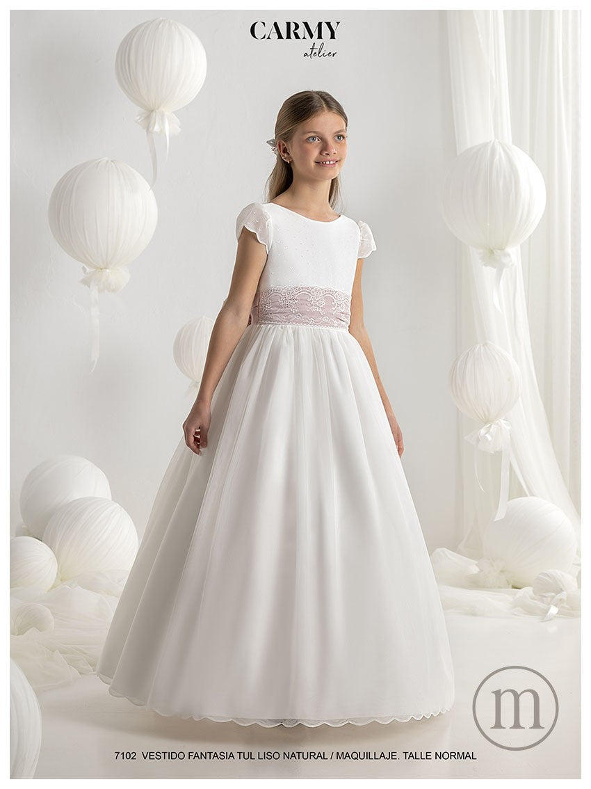 7102 Vestido Comunión Fantasía Tul