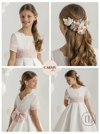 7115 Vestido Comunión Clásico Tablas