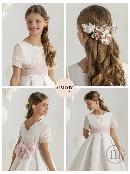7115 Classic Pleated Communion Dress