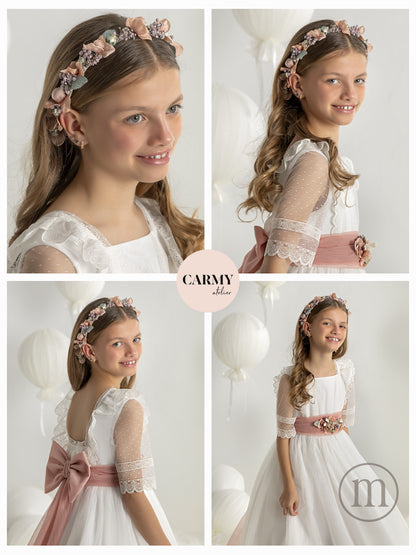 7121 Vestido Comunión Tul Romántico