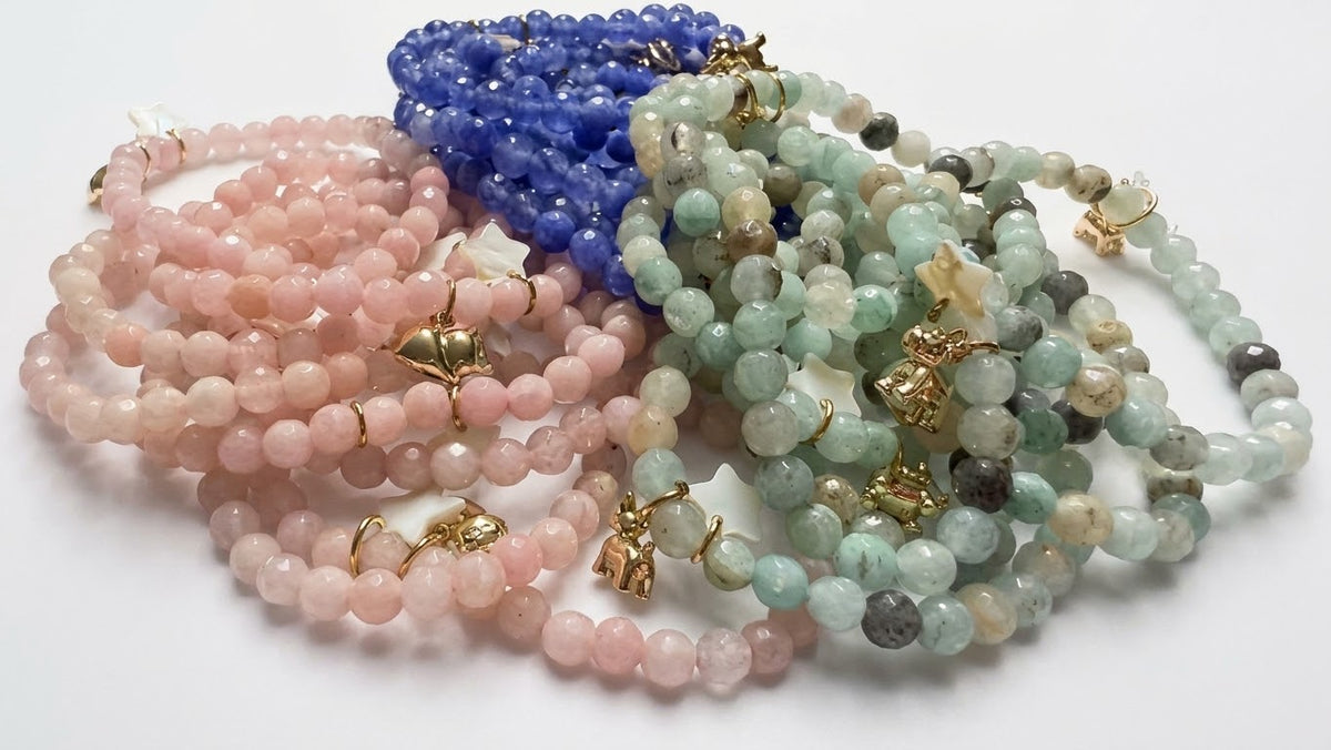 CRISTAL Pulsera bolas de cristal