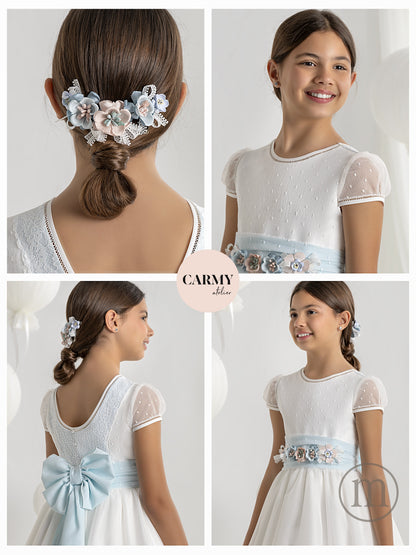 7201 Vestido Comunión Romántico Gasa IIusión