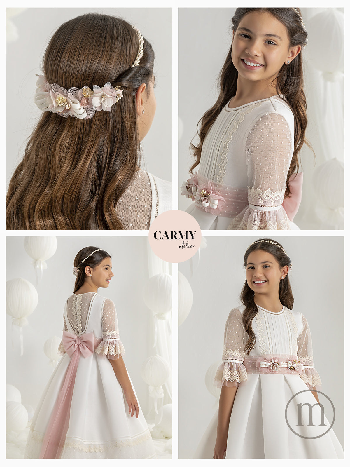 7304 Vestido Comunión Clásico Tablas