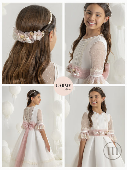 7304 Vestido Comunión Clásico Tablas