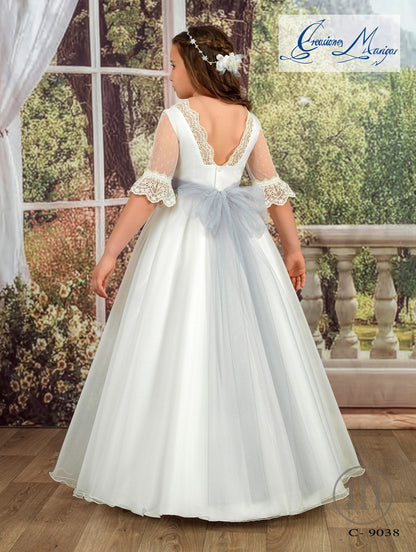 C-9038 Vestido Comunión Capa