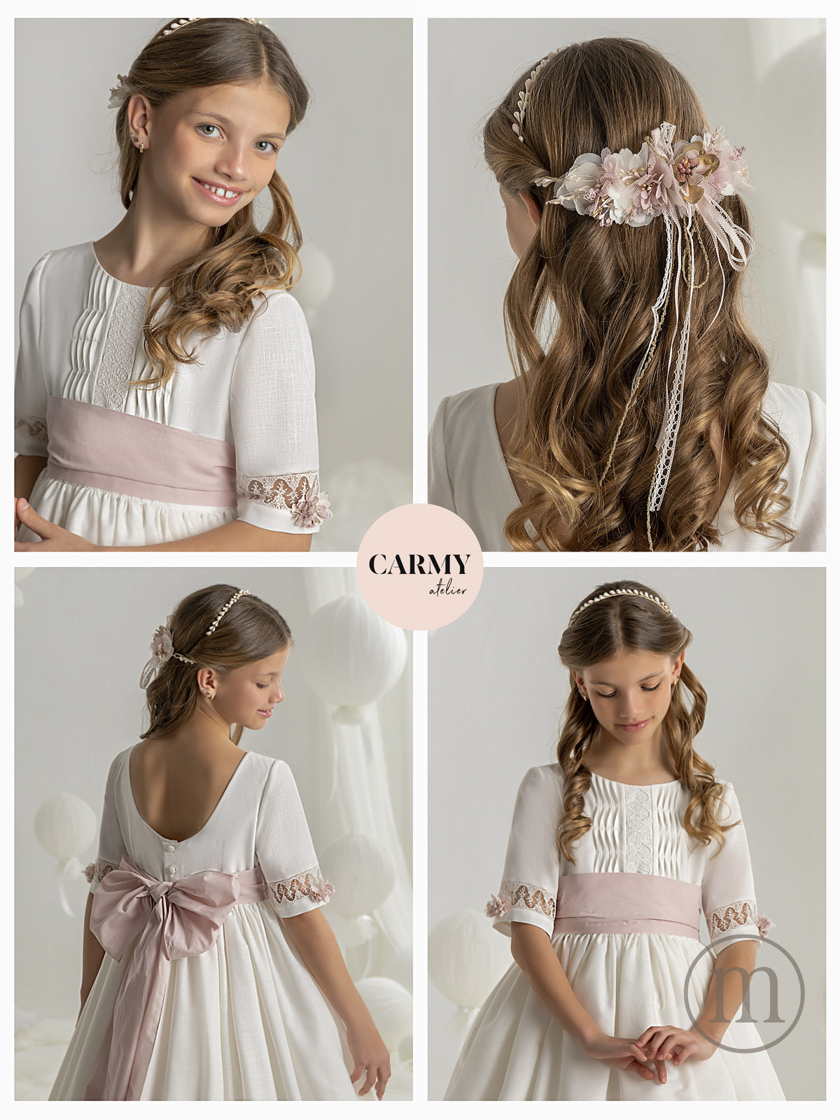 7705 Vestido Comunión Romántico