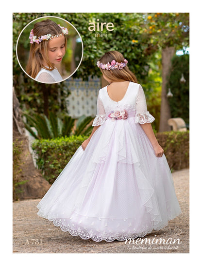 A781 Vestido comunión romántico