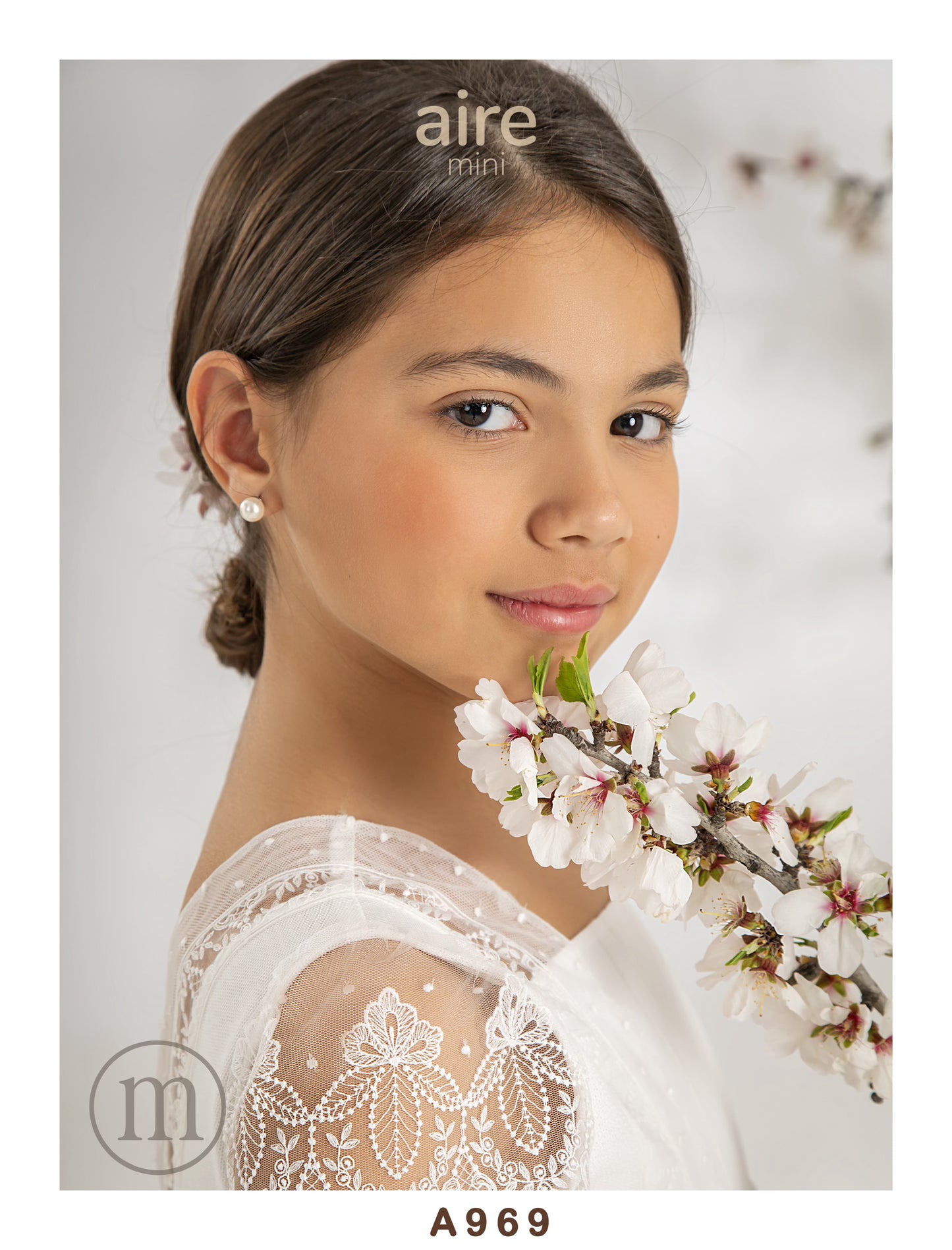 A969 Vestido Comunión Romántico Tul