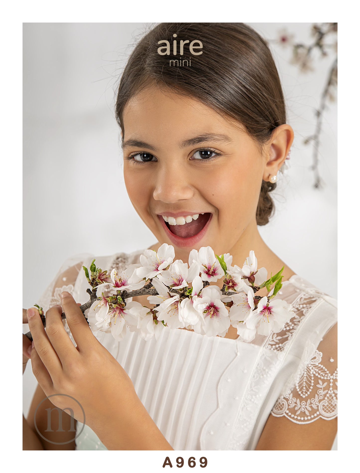 A969 Vestido Comunión Romántico Tul