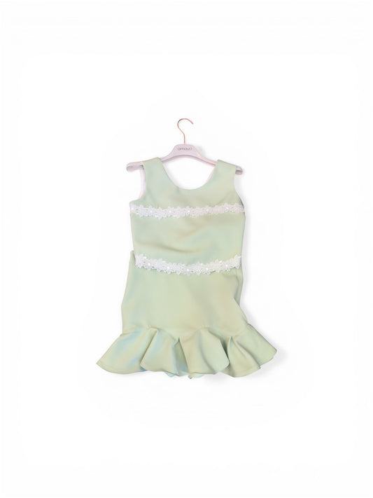 634646 Conjunto Falda Guipur