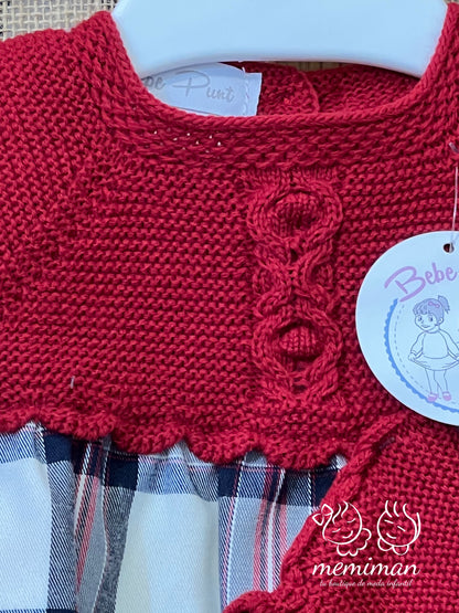 25455 Combinaison à bonnet cramoisi 