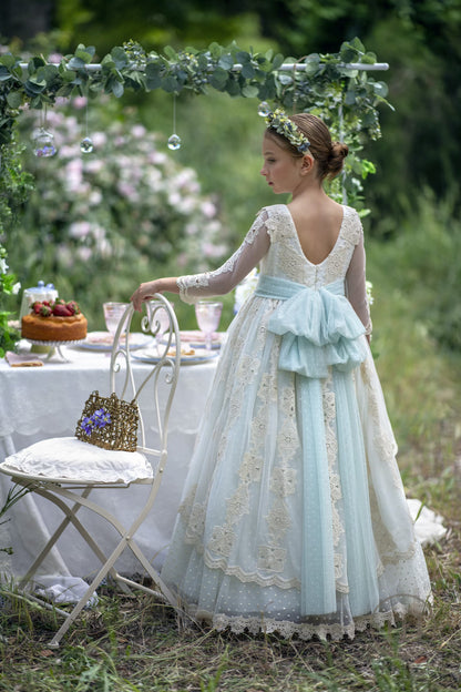 2701 MAGNOLIA Vestido Comunión Tul Bordado