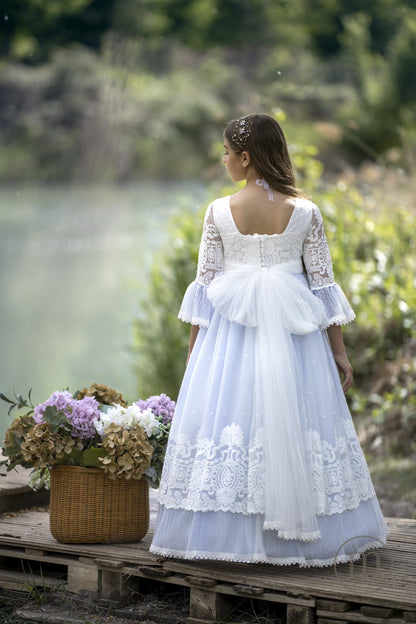 2703 AZALEA Vestido Comunión Tul Bordado
