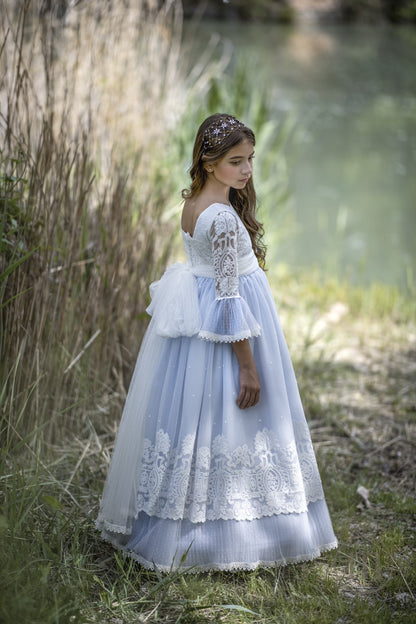 2703 AZALEA Vestido Comunión Tul Bordado