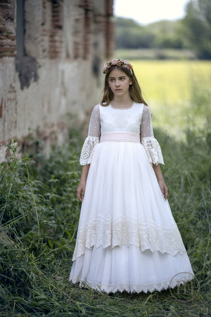 2708 DALIA Vestido Comunión Tul Bordado