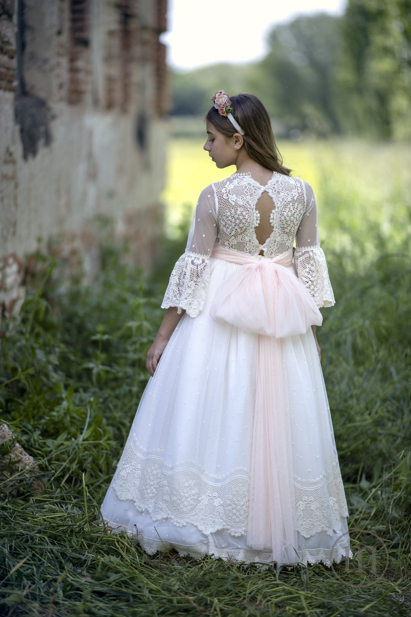 2708 DALIA Vestido Comunión Tul Bordado
