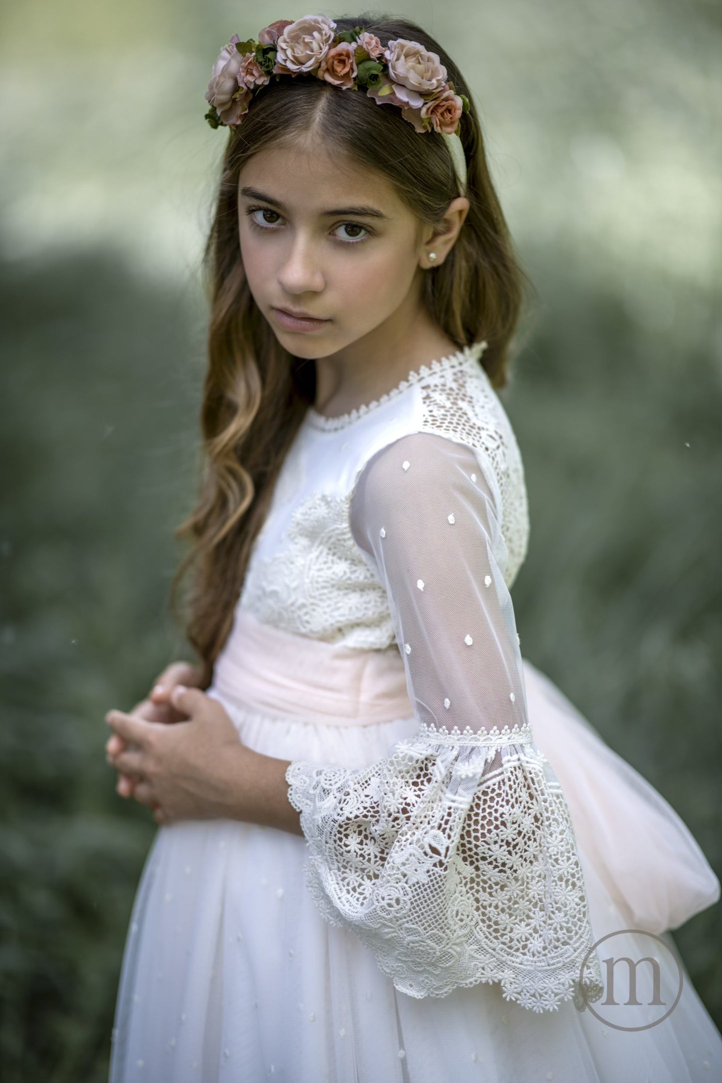 2708 DALIA Vestido Comunión Tul Bordado