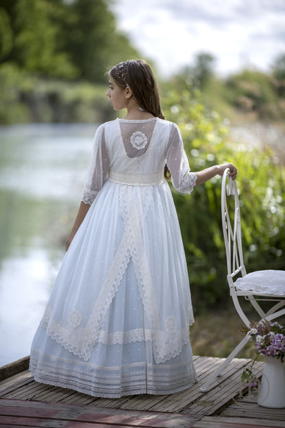 2706 CAMELIA Vestido Comunión Tul Bordado