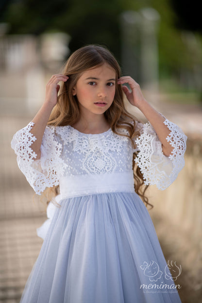 PUGLIA Communion Dress with Ruffle 