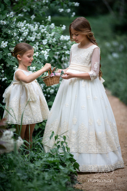 VENECIA Vestido Comunión Doble Lazada