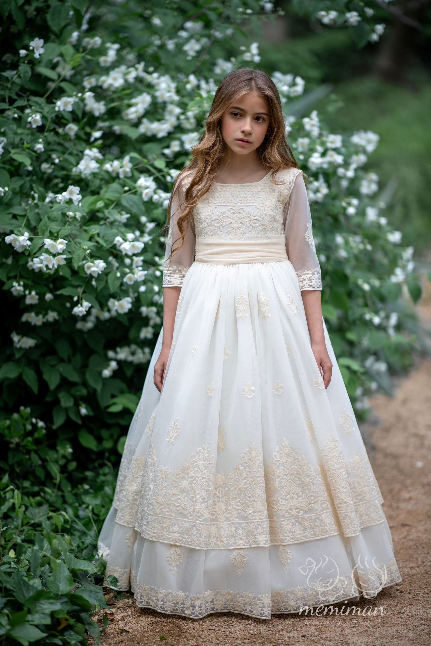 VENECIA Vestido Comunión Doble Lazada