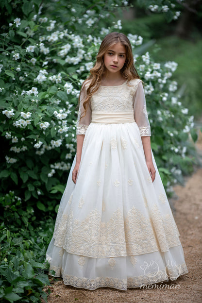 VENECIA Vestido Comunión Doble Lazada