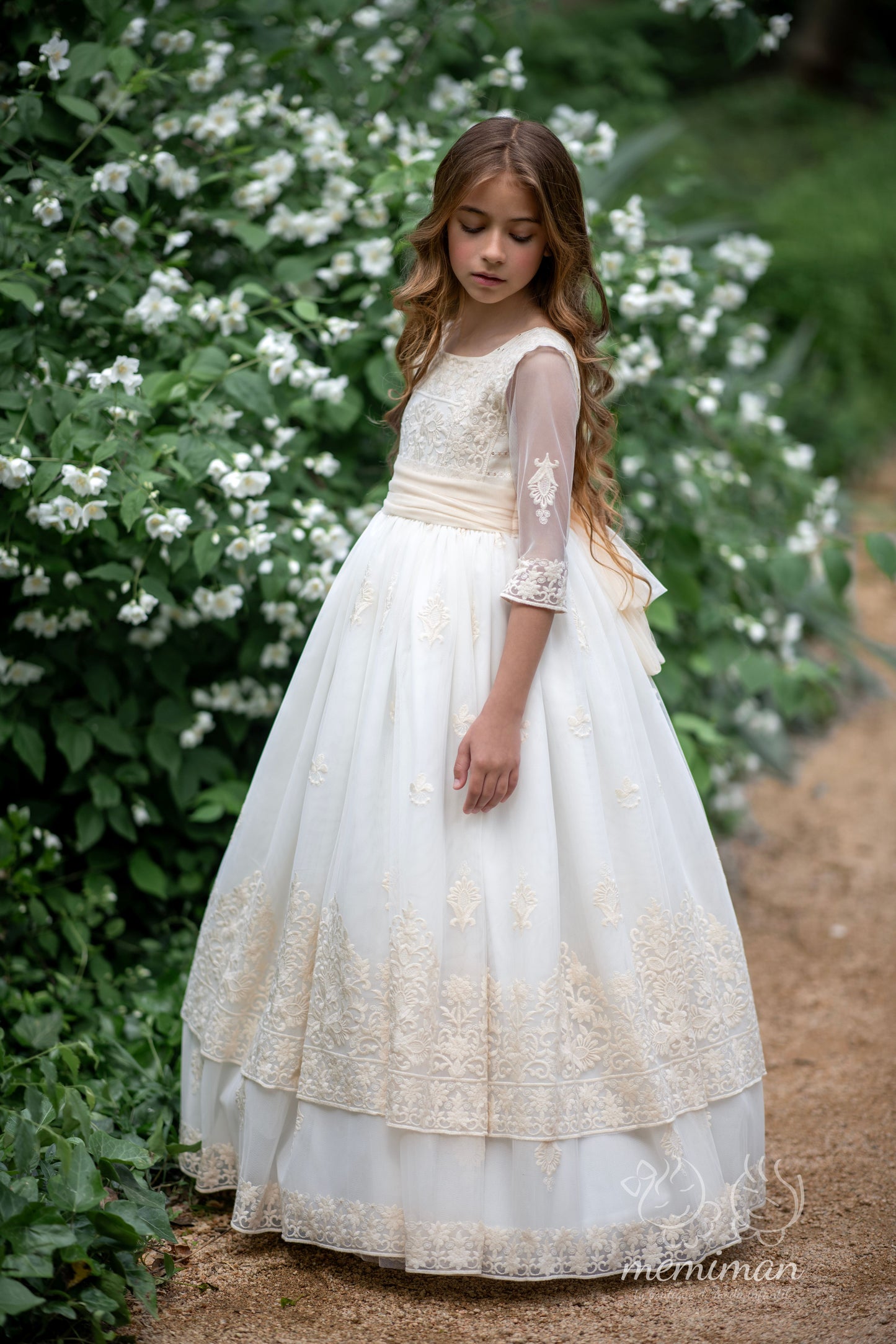 VENECIA Vestido Comunión Doble Lazada