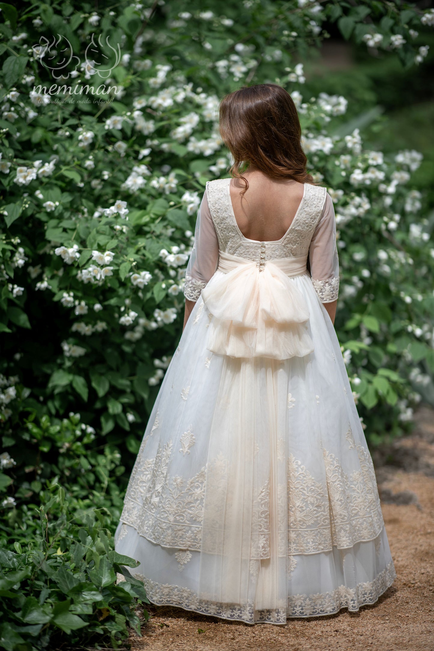 VENECIA Vestido Comunión Doble Lazada