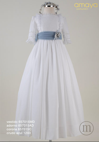 657015MD Vestido Comunión Lino