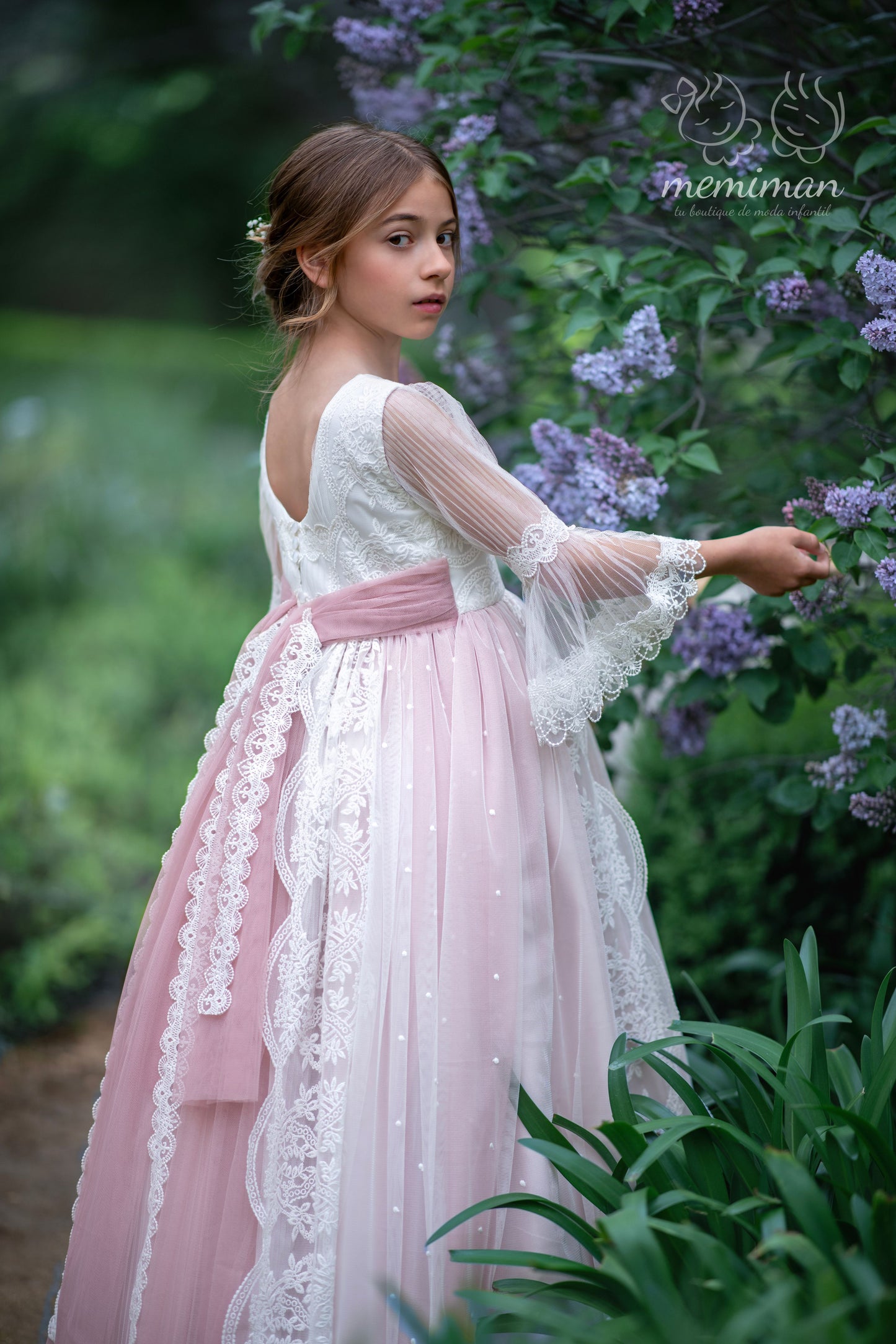 CALABRIA Communion Dress Tulle Polka Dots 