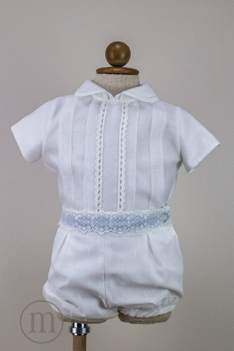 483 Conjunto Bautizo Tul Estampado