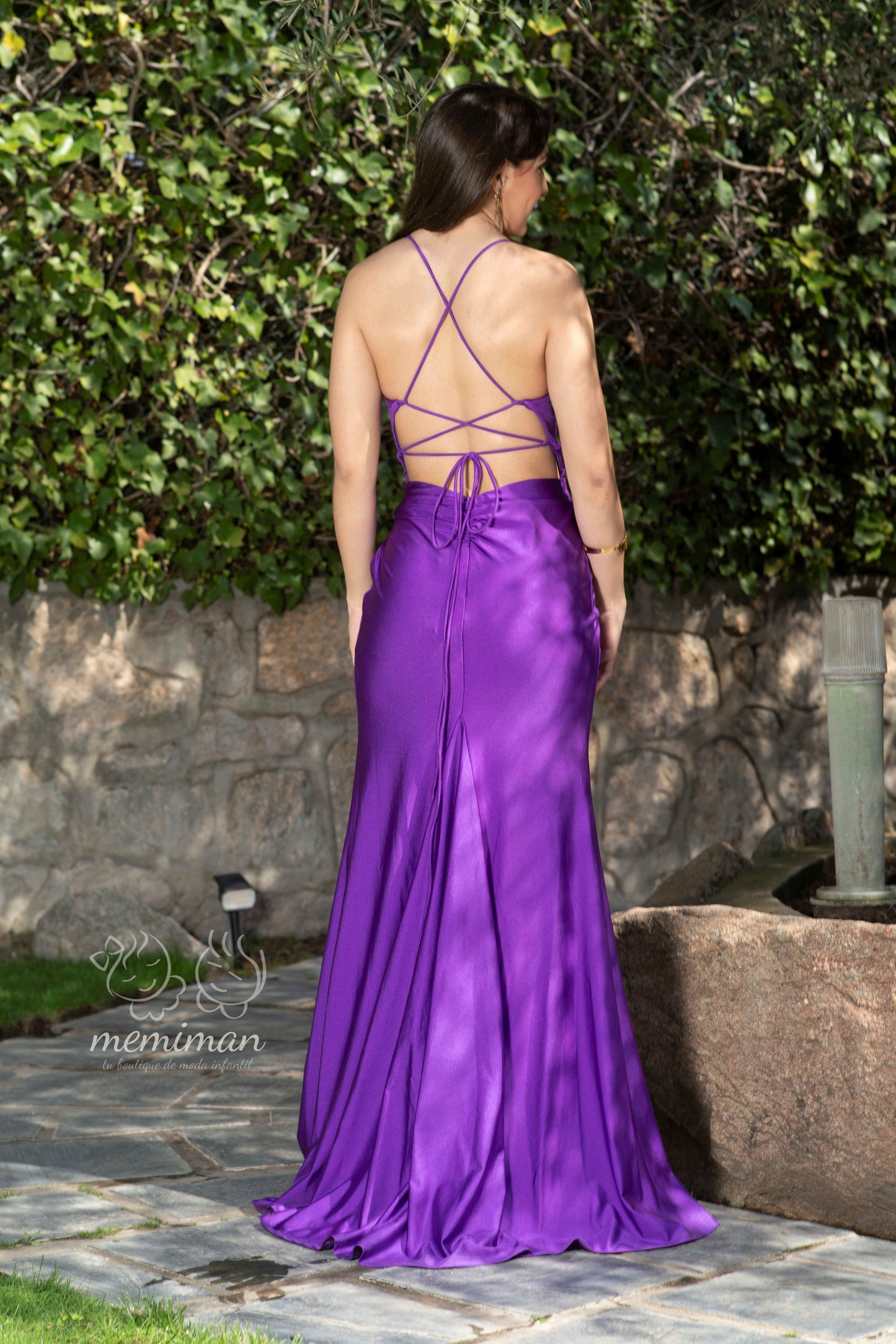 H2109 Long Satin Dress 
