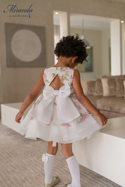 39-0229-V Vestido Infantil Flores