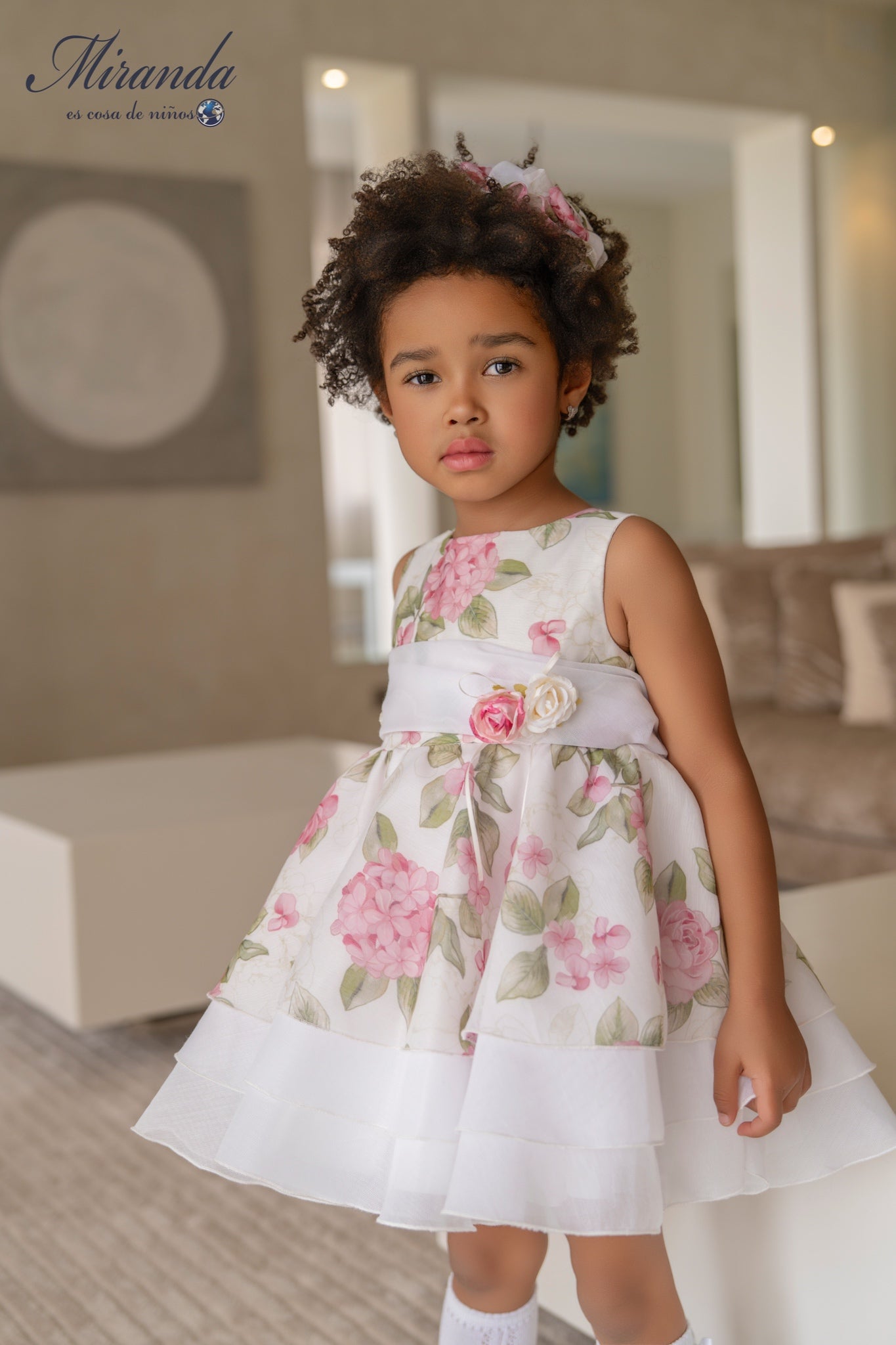 39-0229-V Vestido Infantil Flores