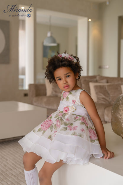 39-0229-V Vestido Infantil Flores