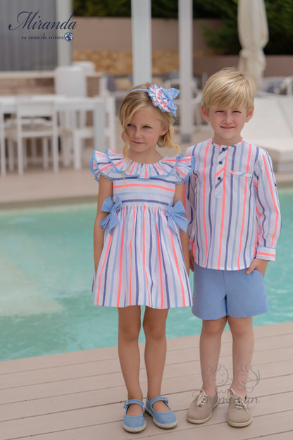 39-0244-V Striped Children's Dress 
