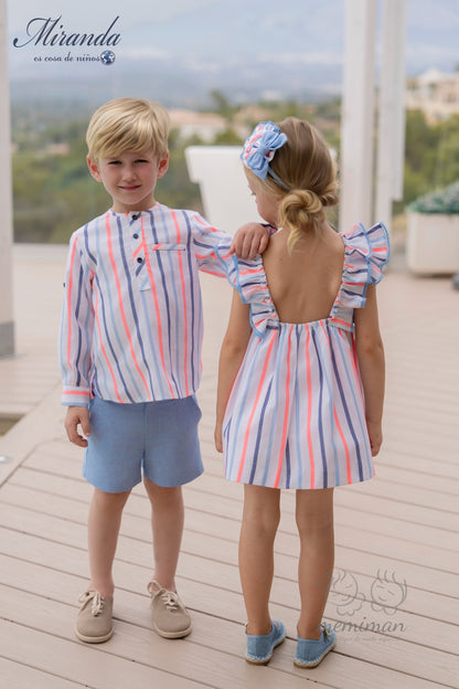 39-0244-V Striped Children's Dress 