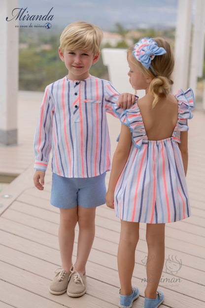 39-0244-V Striped Children's Dress 