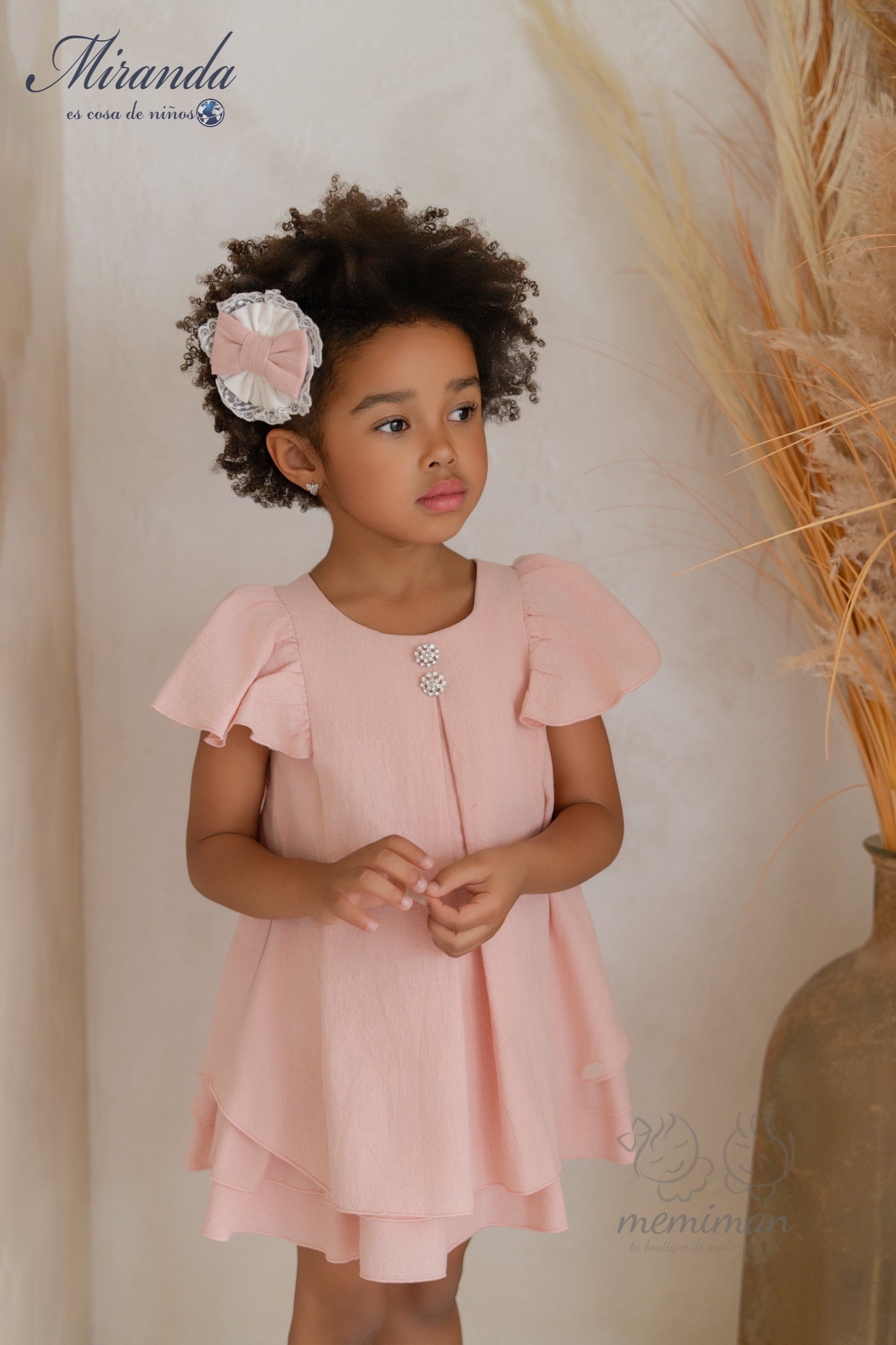 39-0231-V Vestido Infantil Rosa Palo