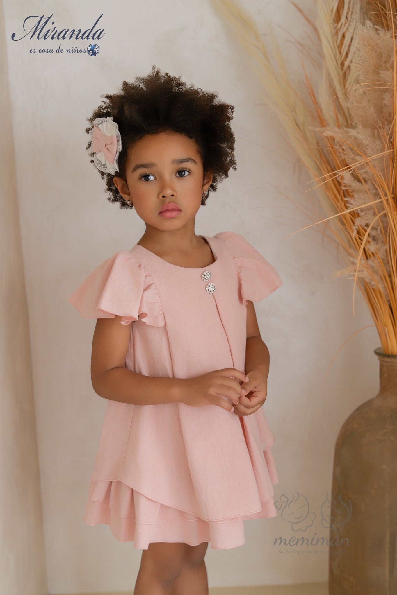 39-0231-V Vestido Infantil Rosa Palo