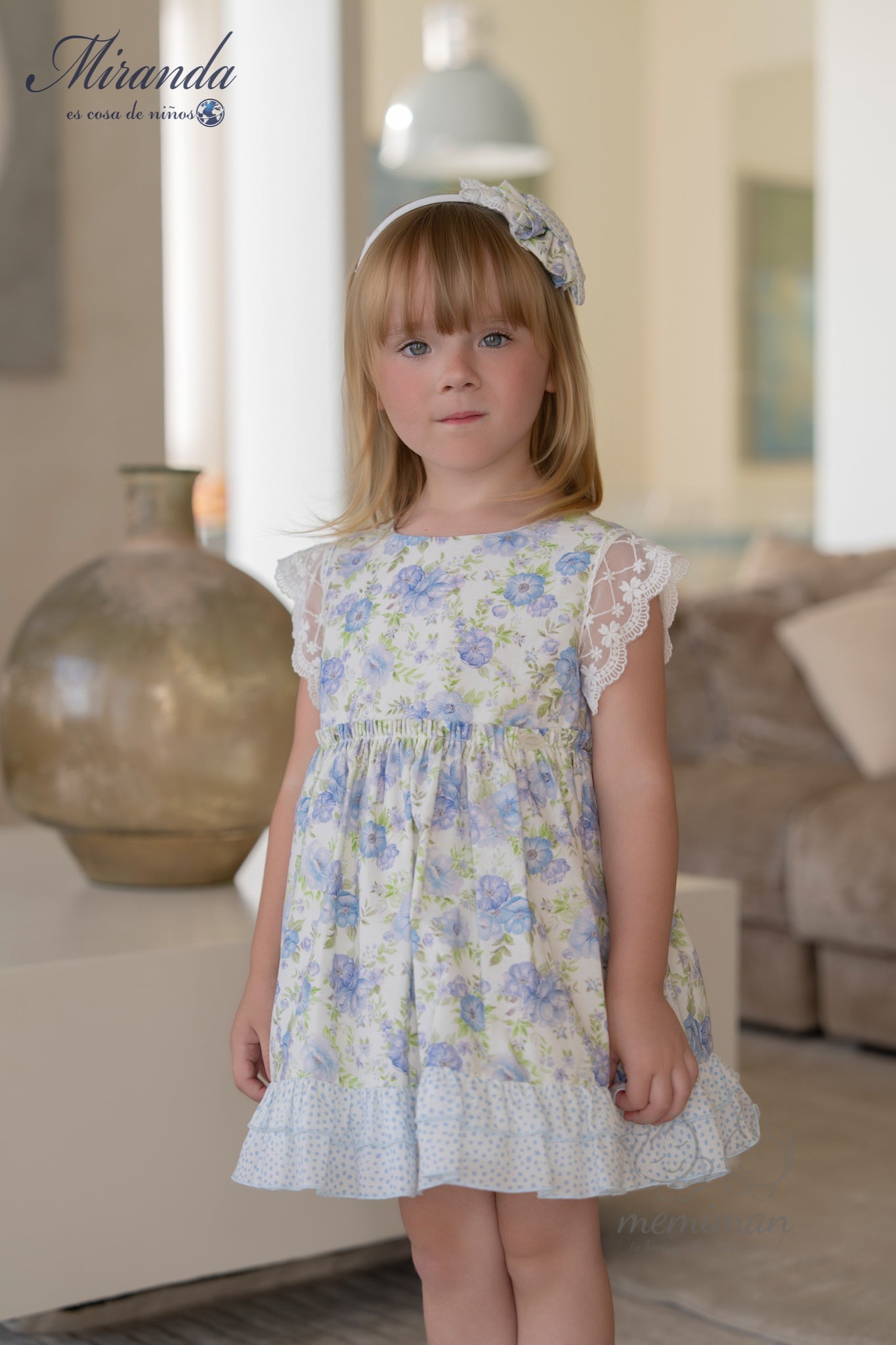 Robe enfant à fleurs 39-0236-V 