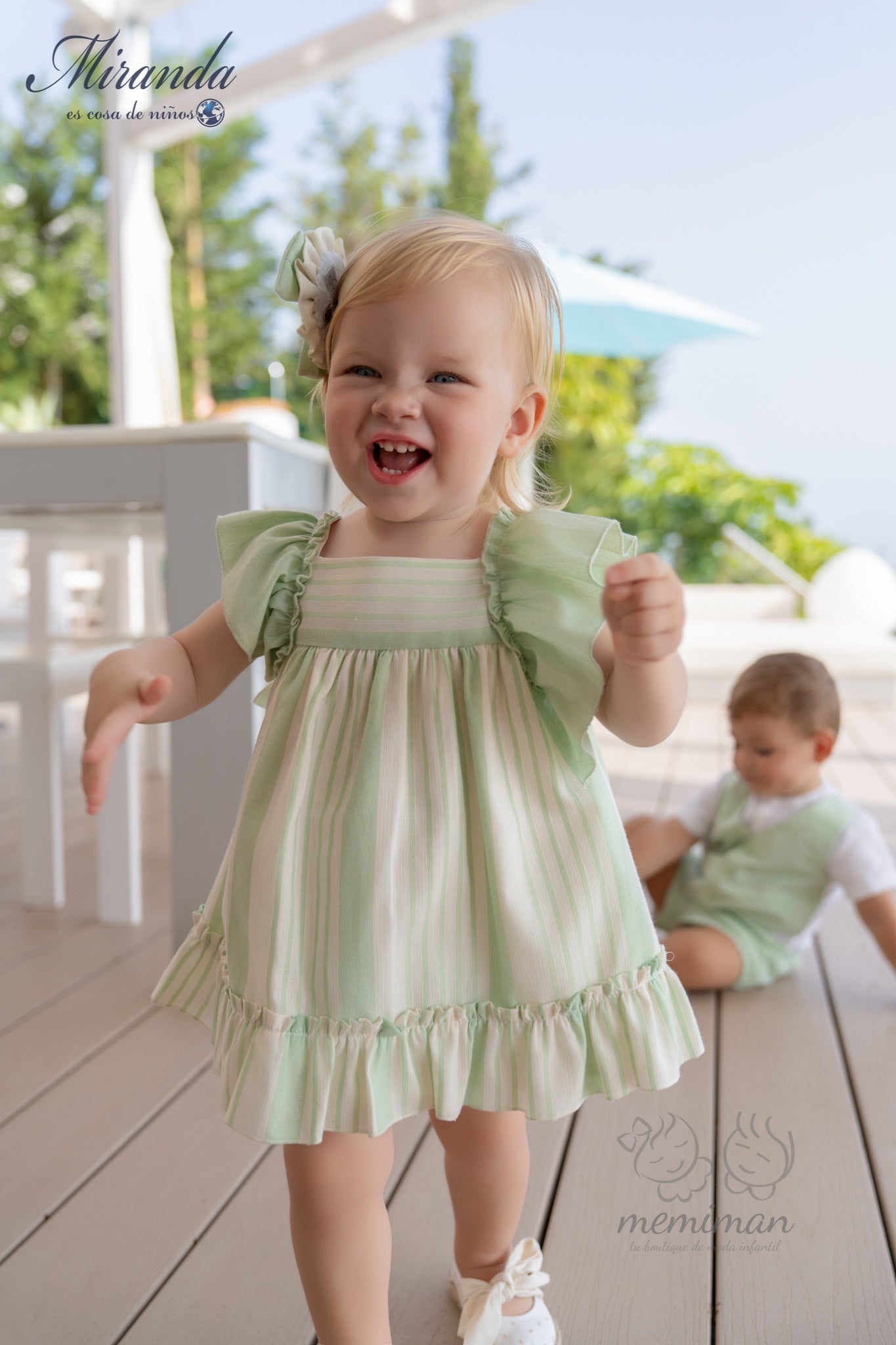 39-0145-VB Vestido Bebé Rayas