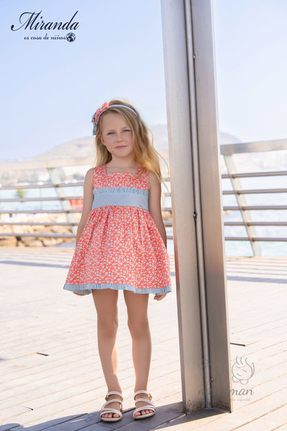 Robe enfant à petites fleurs 39-0616-V 